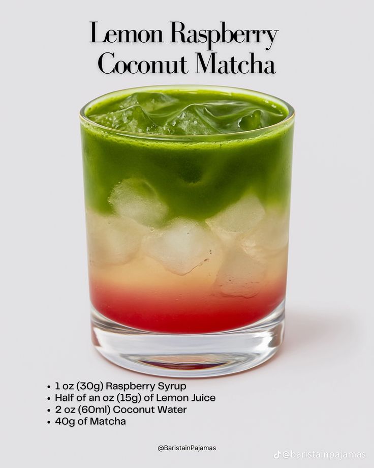 Lemon Raspberry Coconut Matcha